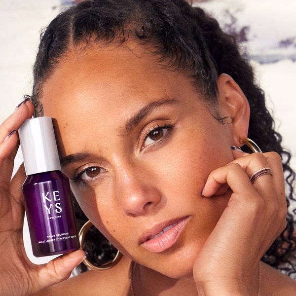 Alicia Keys Holding Facial Serum